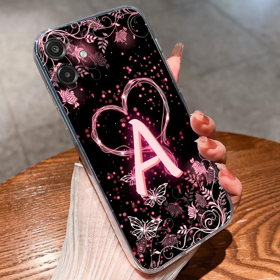 Phone Case For Samsung Galaxy A06 A07 4G 5G Cute Butterfly Letter Clear Silicone Protective Cover For SamsungGalaxyA06 A07 Funda