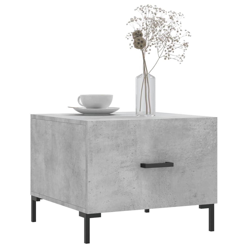Coffee Table Concrete Gray 50x50x40 cm Wood Based Material