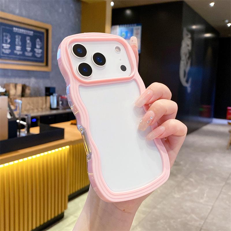 Capa de Celular Transparente Dois em Um para iPhone 13 a 16 Pro Max