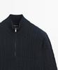 Masimodutti Zipper Detail Turtleneck Knit Sweater