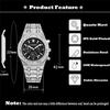 Voller Bling Diamant Uhr für Männer Hip Hop Iced Out Herren Uhren Luxus Quarz Uhr Mann Wasserdicht Chronograph Montre Homme