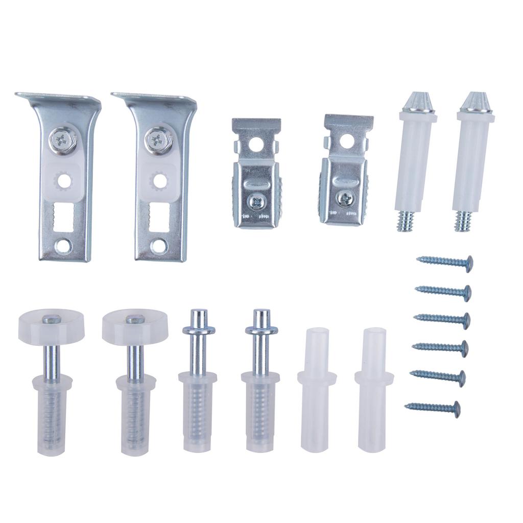 18 Pack Door Repair Hardware Kit with Metal and Nylon Parts for Bifold Closet Doors and For Folding Pocket Doors