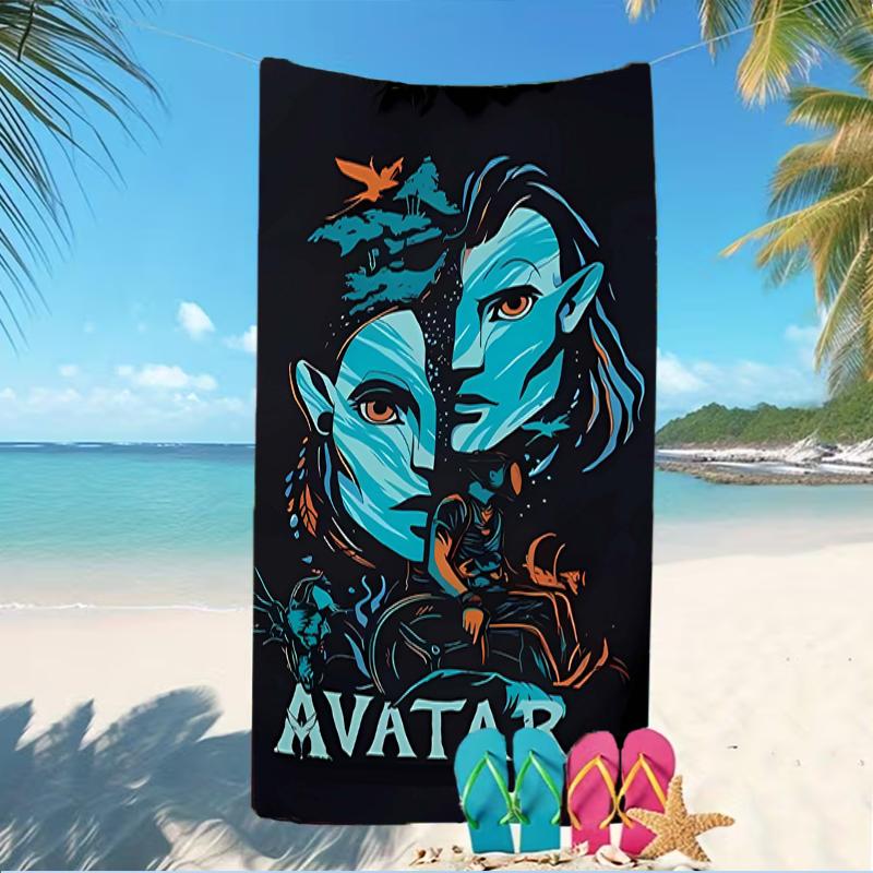 Beach Towel with Avatar Pattern - Soft,absorbent,machine Washable Lightweight&Modern,swimming,Travel Essentials