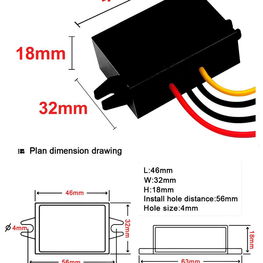For Kangbey DC DC Power Adapter 12V 24V To 5V Voltage Step Down Converter Transformer For RV Automotive Car Electronics Kit