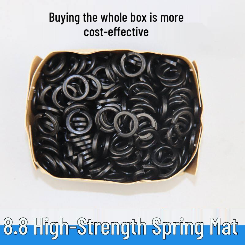 Blackened Spring Washer Set, GB93, Sizes: M6-M22 M36 High-Strength Spring Washer [20 pcs per box]