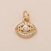 DIY Pendant Accessories Star Moon Love Pendant Necklace Copper Gold Plated Color Preserved