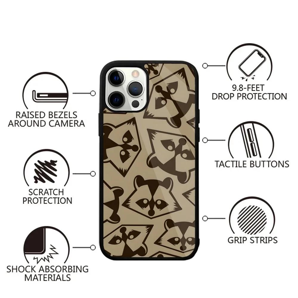 Cute Raccoon Phone Case For iPhone 16,15,14,13,12,11,Plus,Pro,Max,Mini Magsafe Magnetic Wireless Charging