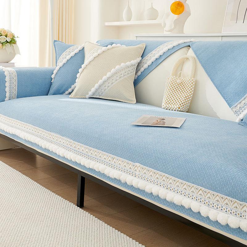 Chenille Sofa Cushion Four Seasons Universal Advanced Leather Sofa Cover Non-Slip Backrest Cover Towel Cushion