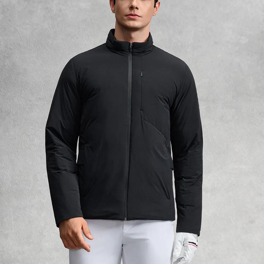 FILA Golf Series Classic Versatile Lightweight Warm Soft Stretch Stand Collar Down Jacket Men outerwear A11M545928FBK