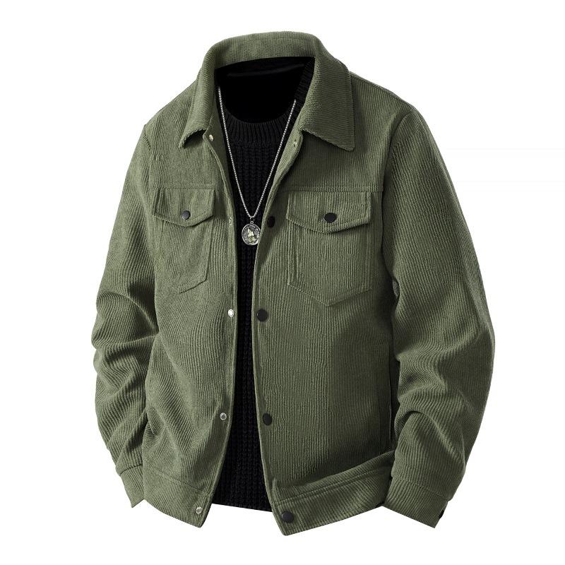 Men S Corduroy Casual Work Jacket Spring Autumn