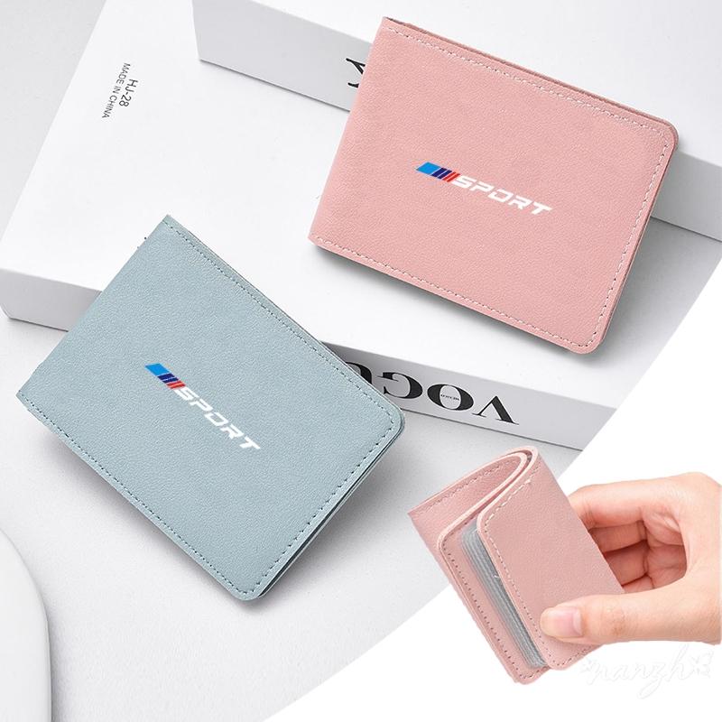 Car Logo Coin Purse Wallet Credit ID Card Bag Leather Coin Purse For BMW 1 3 5 Series G30 G20 F30 F10 E60 X1 X3 E70 F15 F48a ya2