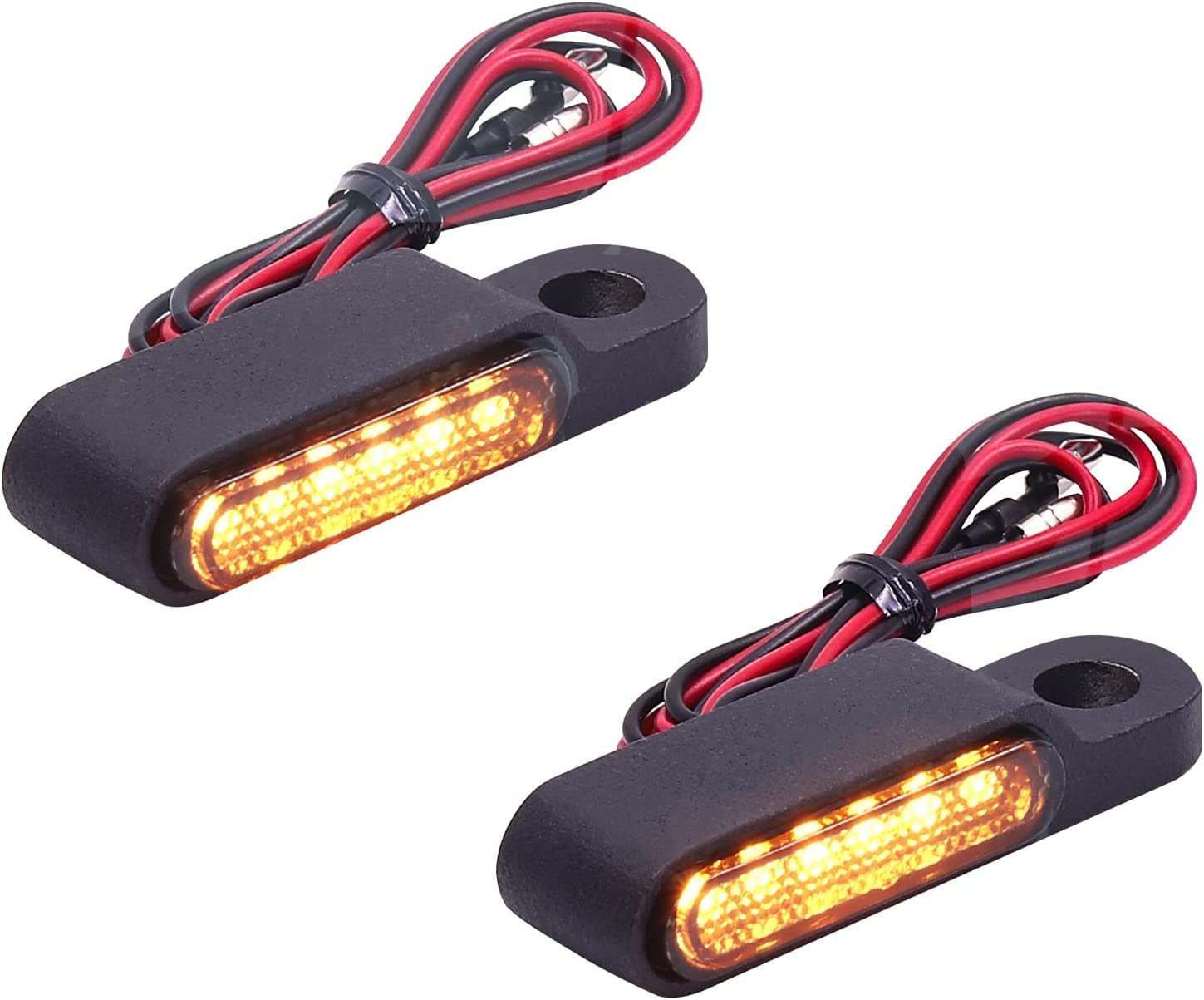

X-STYLE Motorcycle Turn Signal Sequential Yellow LED Bike Handlebar Flowing Turn Signal General Oval