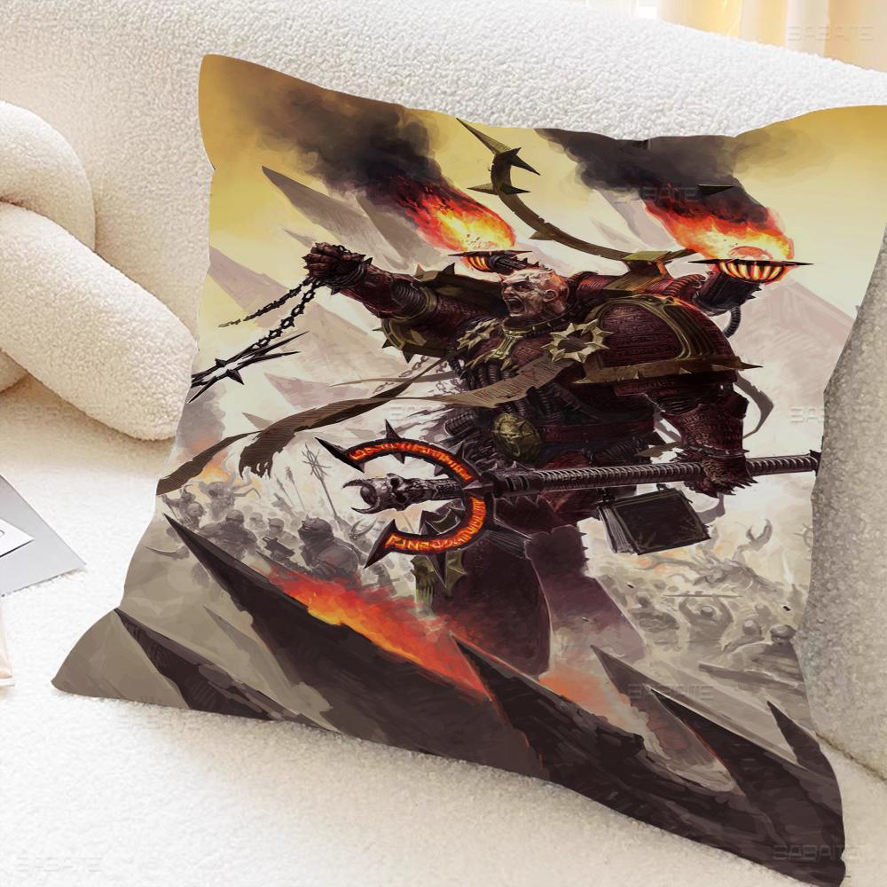 Game W-Warhammers Cushion Cover Car Throw Pillow Case For Sofa Car Christmas Gift 40x40cm 45x45cm