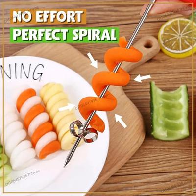 Coltello a spirale per verdure, patate, carote, cetrioli, insalata, tritatutto, facile spirale, vite affettatrice, taglierina a spirale, utensili per verdure da cucina