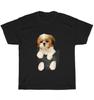 Cute Shih Tzu Puppy In Pocket T-shirt