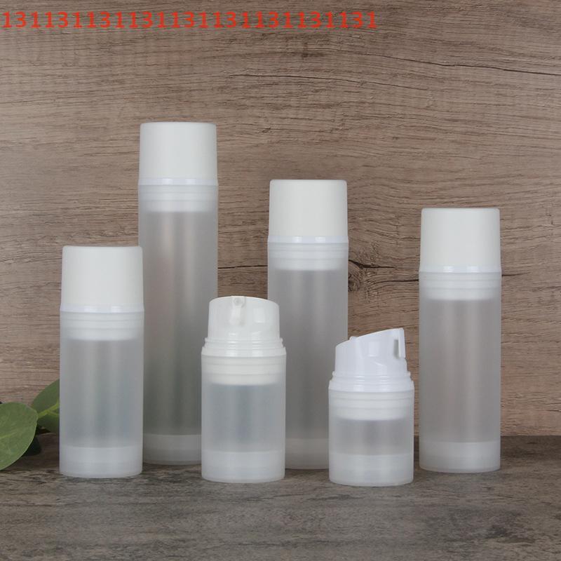 Frosted Travel Pump Bottle 30-150ml Refillable Vacuum Cosmetic Container Press Type Lotion Dispenser for Women's Makeup