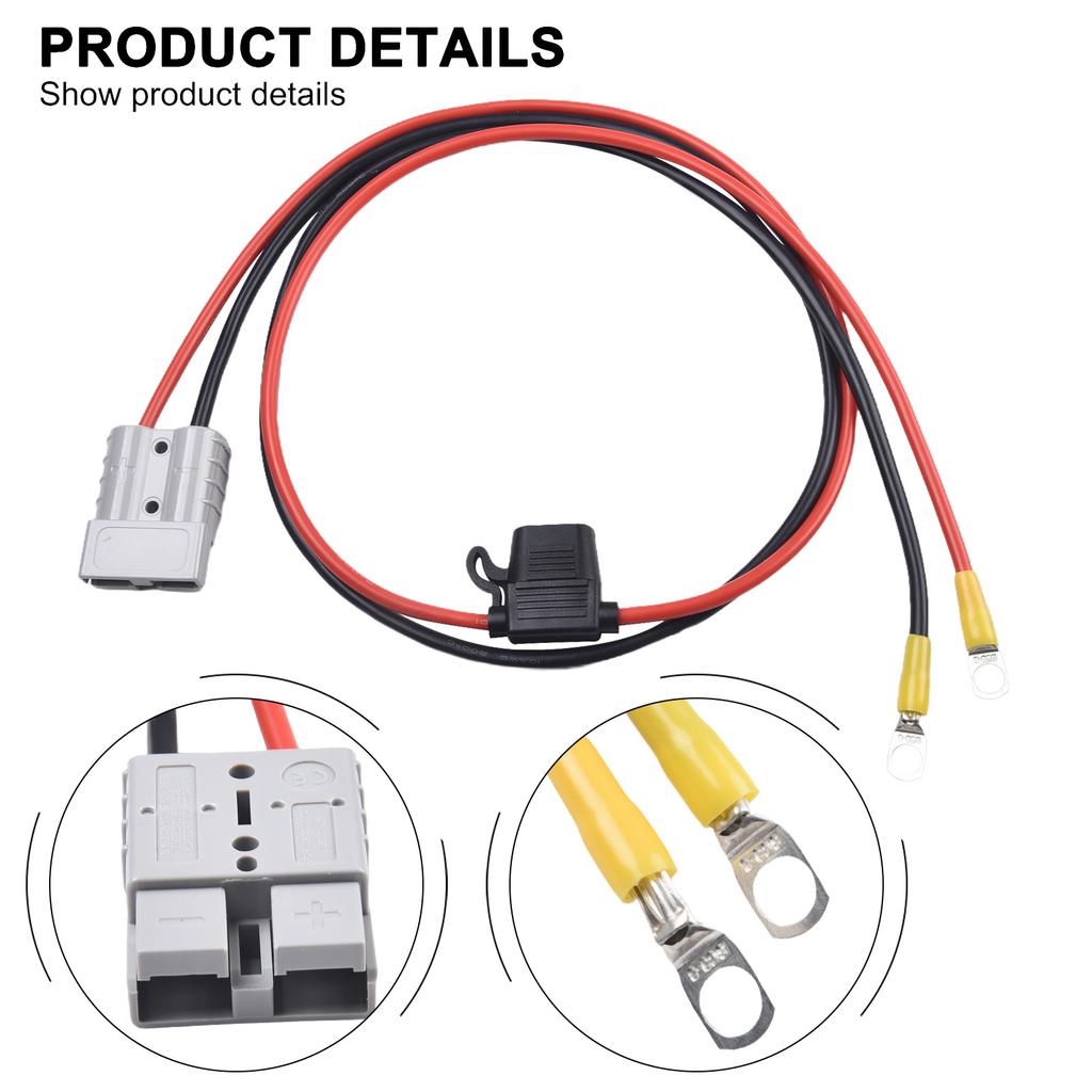 Battery Cable Quick Connect 50A 12V Wiring Kit with 6 Meter Cable and Blade Fuse for Secure Vehicle Power Connections