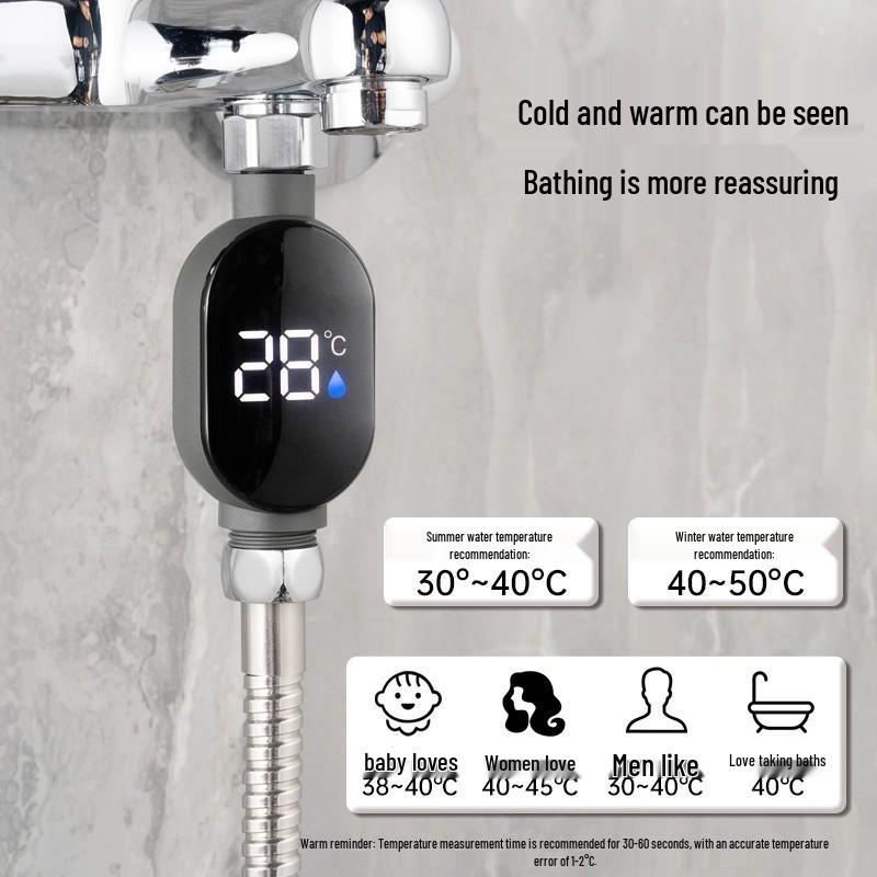 Universal Solar Shower Thermometer: Household Temperature Sensing Bath Accessory