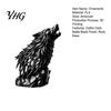 Unique Shelf Decorations Howl Wolf Sculpture, Gothic Wildlife Home Decor, Howling Statue Figurine Modern Artistic Ornaments with Rock Base,
