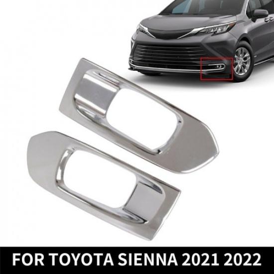 Chrome Front Bumper Fog Light Cover Trim Accessories Fits For Toyota Sienna