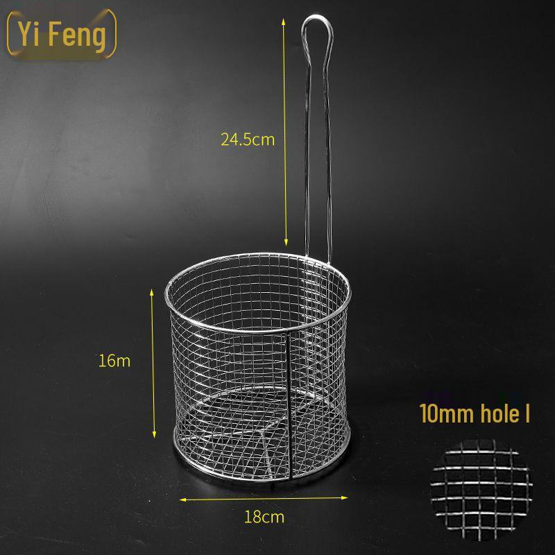 304 Stainless Steel Frying Basket for Electric Fryer - Oil Control, Thickened Design for Frying Skewers and French Fries