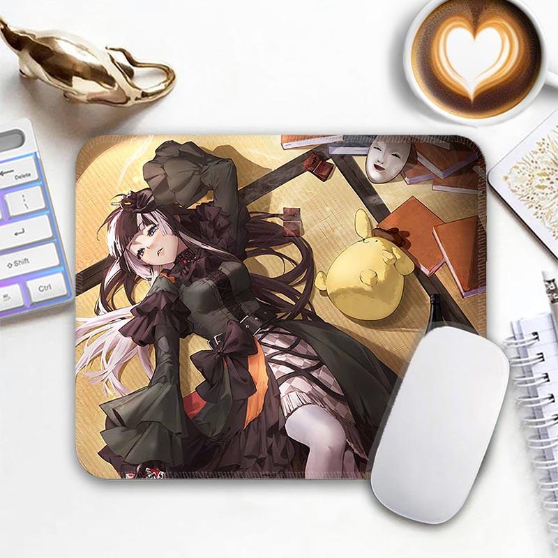 Anime Kawii Standard Mouse Pad Virtual Idol Gamer Mouse Mat J_Juufuutei Small Gaming Mousepad Travel Mouse Mat Non-Slip Mousemat