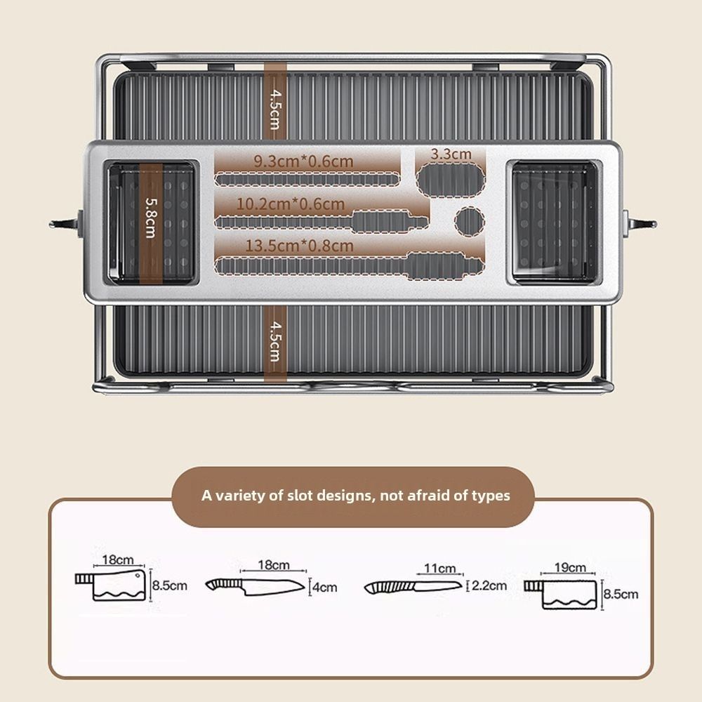 Wall Mounted Utensil Drying Rack Large Capacity Knives Rack Cutting Board Holder  for Kitchen