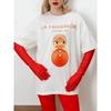 New Letter Printed T-Shirt Fashion Wind New Fashion Casual Loose round Neck Print T-shirt
