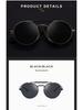 Retro Steampunk Reflective Windproof Sunglasses