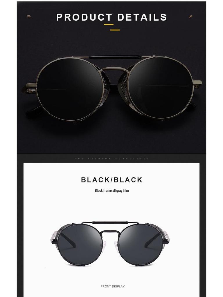 Retro Steampunk Reflective Windproof Sunglasses