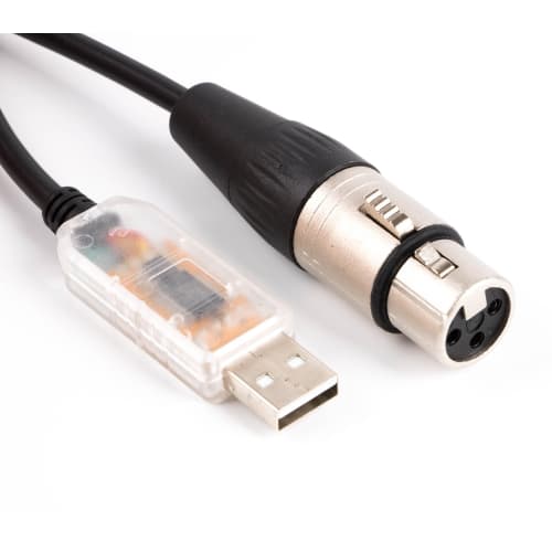 DMX Control Cable USB To RS485 Cable XLR DMX512 Cable for Stage Lighting Equipment, SGM DMXking DMX Control, Freestyler, Downloadtroller Cable (180CM)