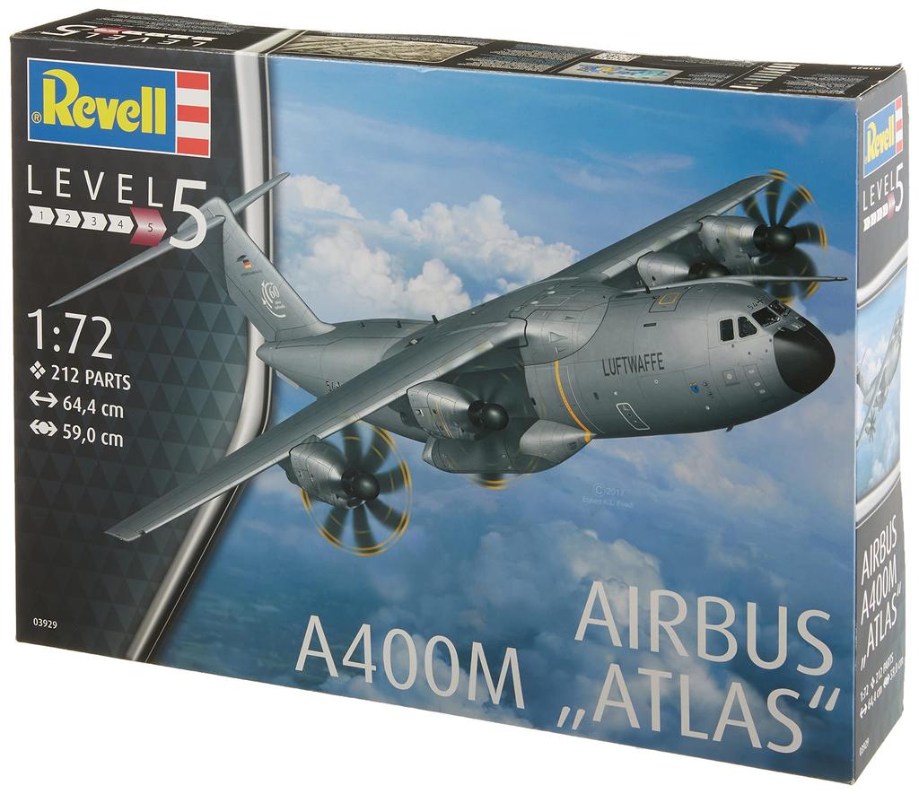 German Revell Scale Airbus A400M Luftwaffe Plastic Model Kit 03929 1/72