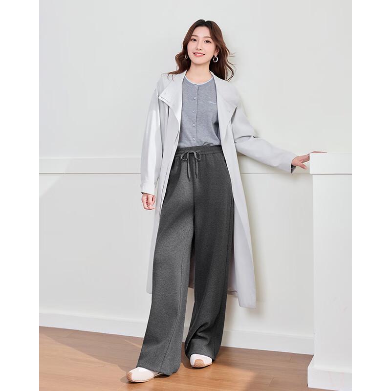 IEF Women's Winter Fleece-Lined Wide-Leg Casual Pants