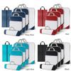 6 Stück/Set Gepäck-Packwürfel Aufbewahrungstaschen Kleidungssortierpakete für Reisegepäck Kompressionsstoff-Packbeutel