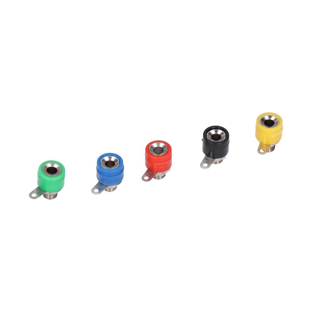 10Sets Banana Plug Stable Transmission Corrosion Resistant 4mm 5 Colors Banana Panel Terminal for Ship Computer