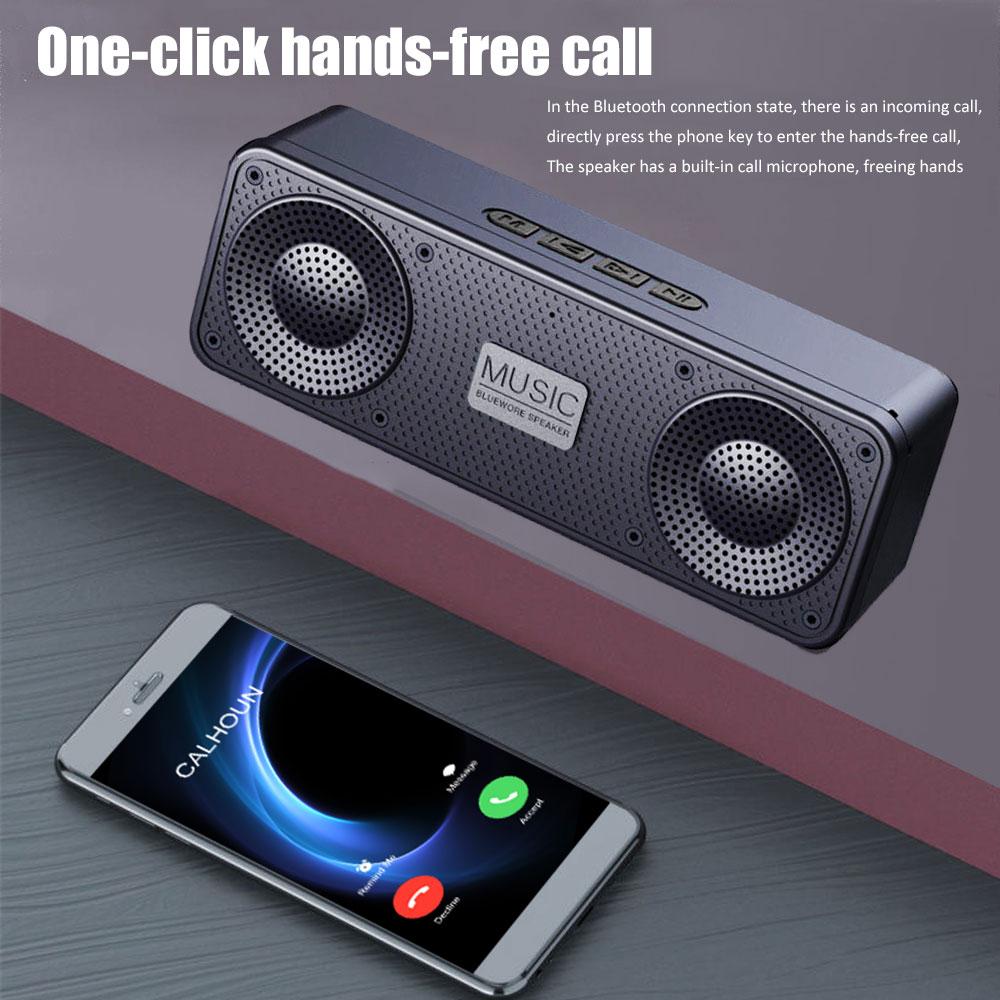 S18 Bluetooth-Lautsprecher mit Subwoofer, UKW-Radio, 20h Akkulaufzeit, Wasserdicht, Stereo für Handy/PC Outdoor