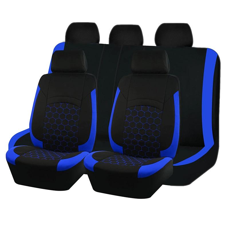 5 Seats Football Embroidery Car Seat Covers Polyester Fabric Honeycomb Seat Covers Universal Fit Most Car Suv Truck