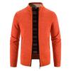 Men's Casual Knit Cardigan Sweaters Slim Fit Fleece Full Zip Thick Knitted Cardigan Winter Outwear