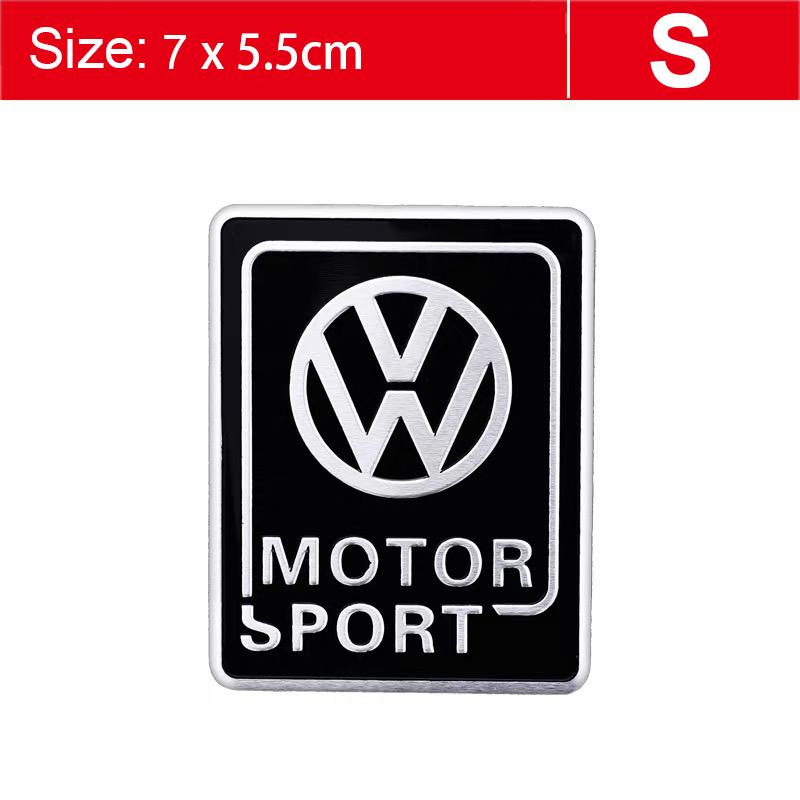 1Pcs 3D Aluminum Stickers Car Body Trunk Decal For VW Golf Tiguan Touran Polo GTI Jetta Passat CC T5 Scirocco Arteon Transporter Mc9
