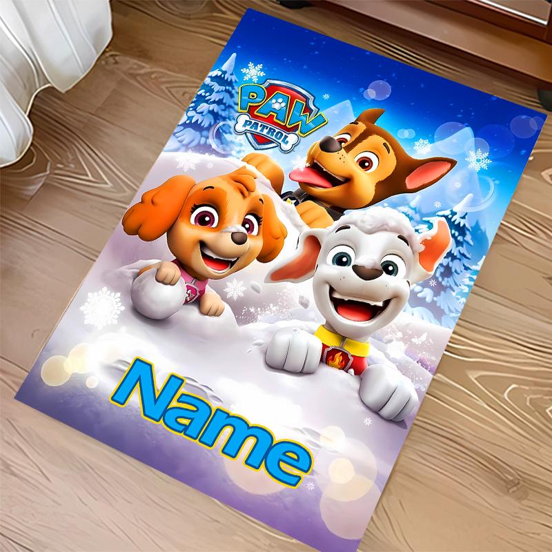 Custom personalization Paw Patrol Print Area Rug - Soft, Washable Non-Slip Indoor Mat,Living Room,Home&Office Decorative Rug