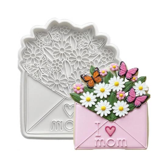 Flower Cookie Cutter Sunflower Rose Tulip Shape Biscuits Molds for Baking Fondant Pastry Biscuit Clay DIY Molds Gifts for Mother's Day Valentine's Day