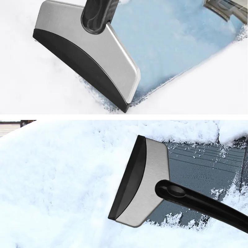Car Ice Scraper Snow Removal Shovel Stainless Steel Car Windshield Snow Removal Scraper Snow Remover Auto Accessories