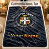 Flannel BlanketLuton Town Custom Name Text Personalized Soft Warm Throw Blanket Home Decor Gift