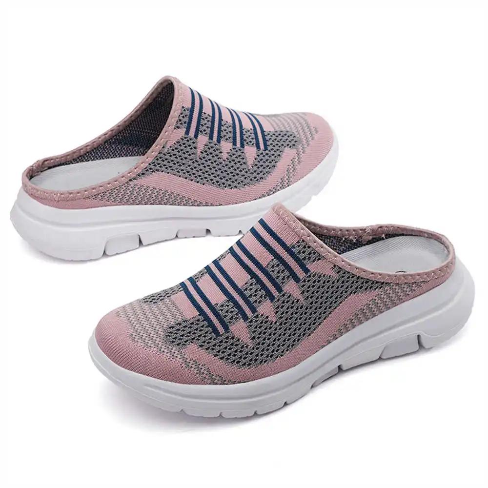 Knit Two Tone Sneakers Size 45 Woven Sports Shoes For Running Black Boots Women Famous Best-selling High Grade Trainners