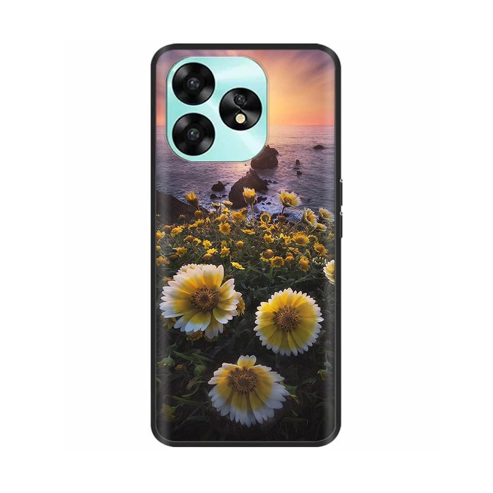 Para Funda UMIDIGI A15 Linda Funda de Teléfono de Silicona Líquida Suave de Dinosaurio Para Funda UMIDIGI A15C Fundas Protectoras para UMIDIGI A15