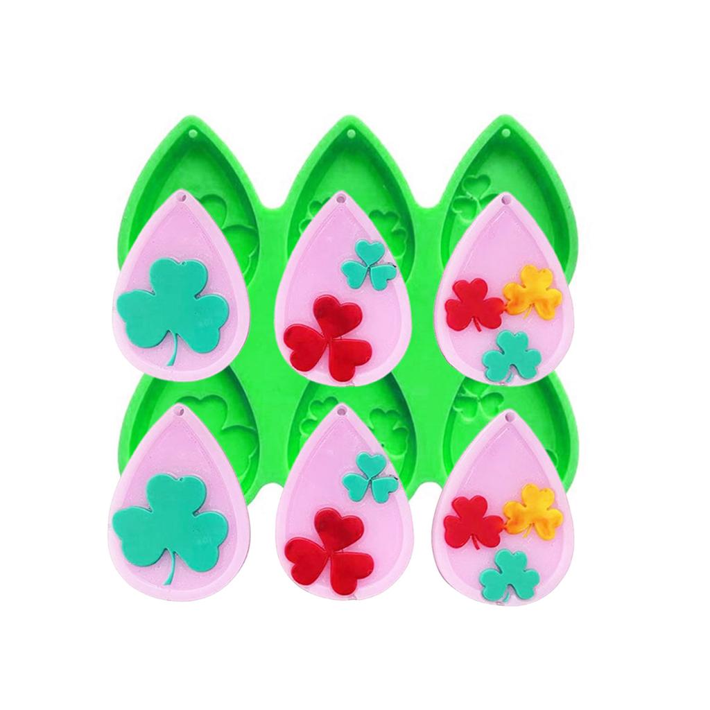 Resin Jewelry Molds Clover Silicone Mold DIY Handmade Keychain Pendant Necklace Jewelry Making Epoxy Casting Mould Craft