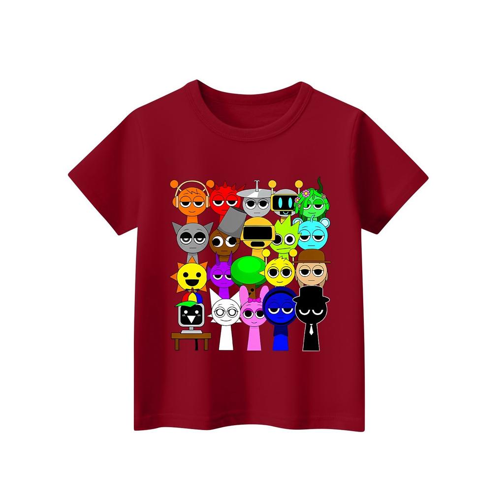 Kinder Kurzarm Tops Casual Print T Shirt Rundhals Pullover Bluse