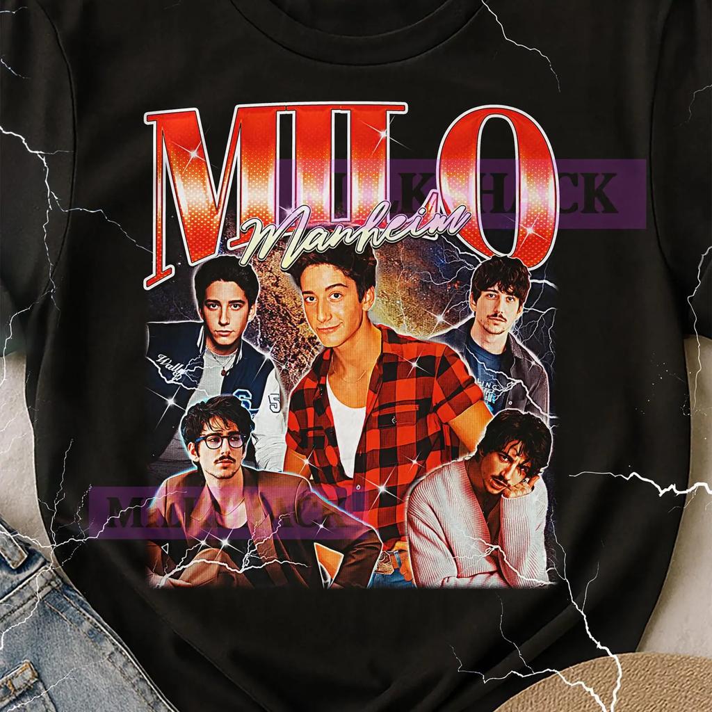 Milo Unisex Heim Bootleg T-Shirt Vintage Schauspieler Star Performer Berühmtheit 90er Retro Throwback Pullover Vintage Mode