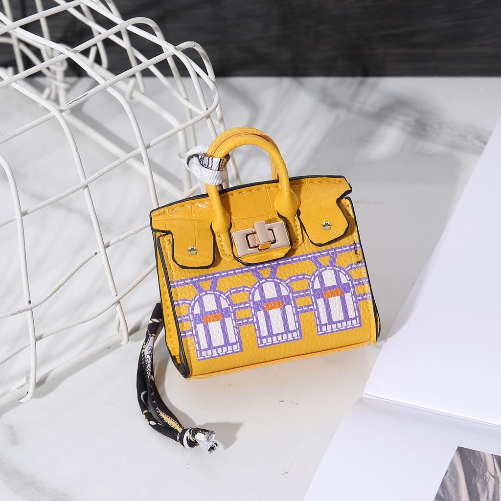 Internet-Berühmtheit neuer Aufkleber Diamant glänzend Haus Mini kleine Tasche Anhänger Kopfhörer Tasche Multifunktionale Münztasche Kreativ