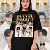 Byeon Woo Seok Kpop Fan Art Collage T Shirt Black Vintage Top For Everyday Wear Casual Designer Clothes Stylish
